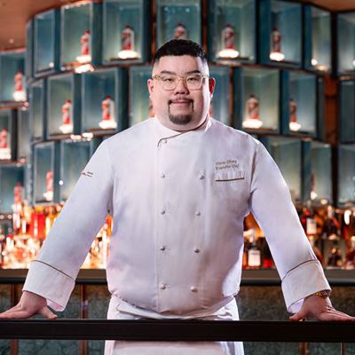 From left to right Lakeview Palace Executive Chef Kevin Zhu Drunken Fish Executive Chef Henry Zhang Ensue Executive
