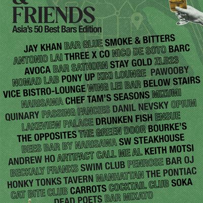 From left to right Wing Lei Bar Friends Special Edition Poster and Line Up