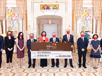 Wynn Resorts (Macau) S.A. announces a donation of MOP 80 million to the University of Macau Development Foundation
