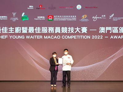 William Wang, Culinary Management Trainee of Wynn Macau won  the Young Chef Macao Final