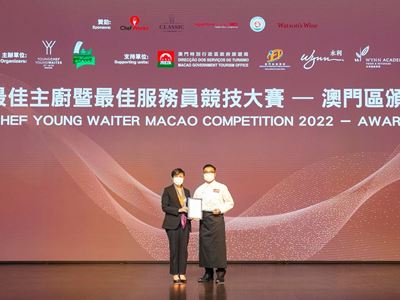 Mondass Velautham, Supervisor of Wynn Palace's Pronto won the Young Waiter Macao Final