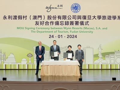 Fudan University becomes the first university to sign an MOU in collaboration with Wynn to promote educational tours sin