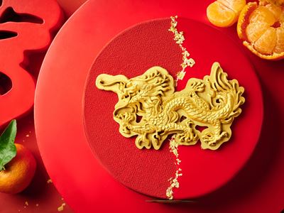 Sweets will present a limited-edition Year of the Dragon – Milk Chocolate and Mandarin Cake