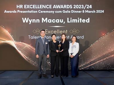 Wynn Receives the Hong Kong Institute of Human Resource Management HR Excellence Awards