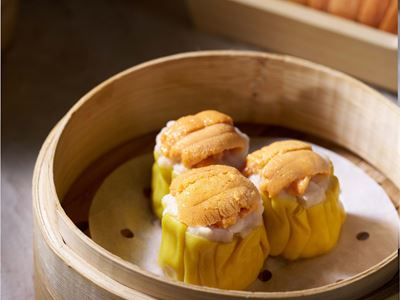 Steamed Pork Dumplings with Sea Urchin