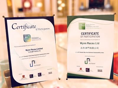 Wynn achieves remarkable results in two CUHK Business Sustainability Indices