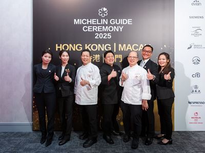 Three Wynn restaurants receive MICHELIN stars from the MICHELIN Guide Hong Kong & Macau 2025