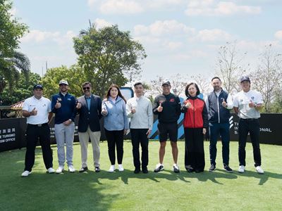 From Left: Patrick Reed, John Catlin, Rahul Singh, Jennifer Si Tou, Luís Gomes, Sergio Garcia, Linda Chen, Cho Minn Than