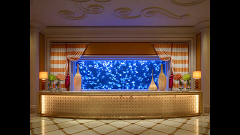 Encore Tower Lobby - Moon Jellyfish Aquarium by Barbara Kraft