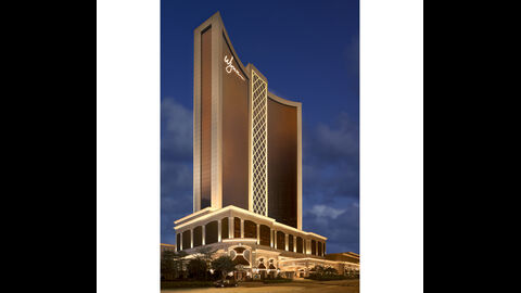 Wynn Macau -  Encore Tower Exterior by Barbara Kraft