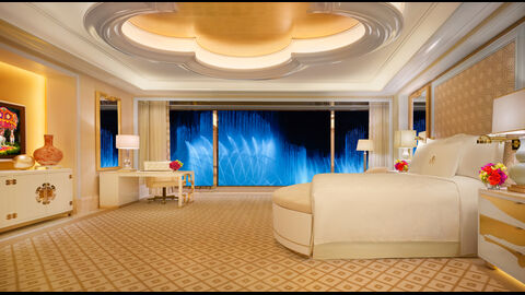 Wynn Palace Fountain Salon Suite Bedroom by Barbara Kraft