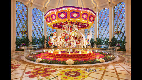 carousel-floral-sculpture
