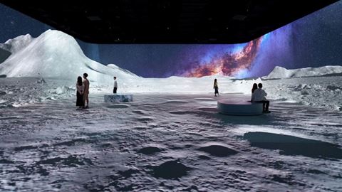 Visitors can explore the universe from 360 degree angles in the Illuminarium