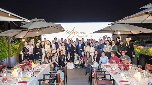 Winemakers representatives from wineries industry leaders and media gather together at the Wynn Signature Chinese Wine