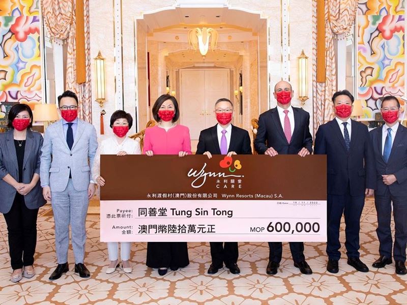 Wynn donates MOP 600,000 to support Tung Sin Tong