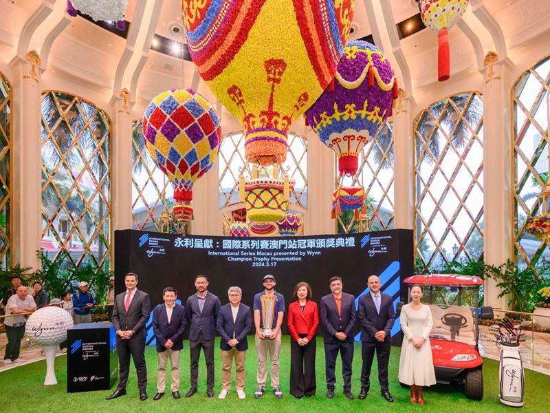 The champion trophy presentation for The International Series Macau presented by Wynn  takes place at Wynn Palace