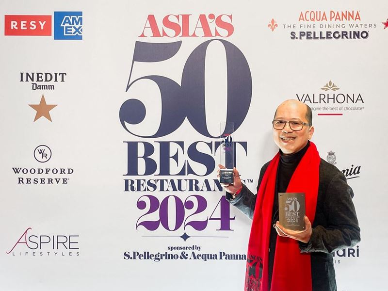 行政总厨谭国锋率领谭卉团队登上2024年度「亚洲50最佳餐厅」榜单，  并同时夺得「澳门最佳餐厅」殊荣