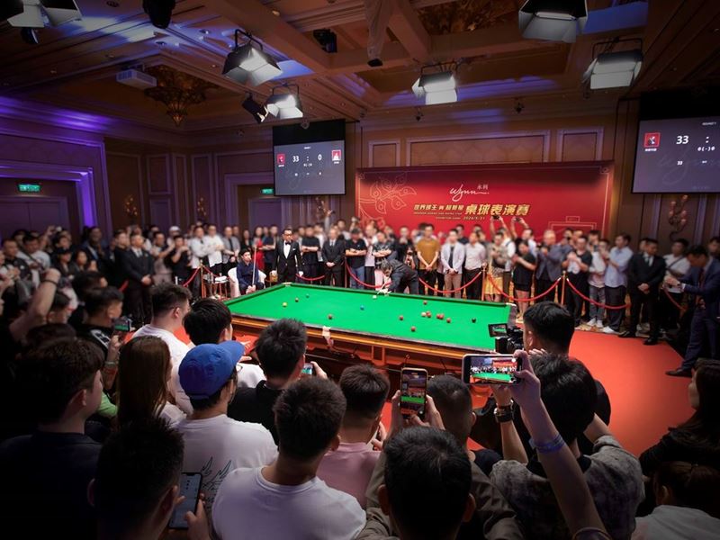 Wynn successfully hosts the "Snooker Legend and Rising Star Exhibition Game" at the Wynn Macau Grand Ballroom