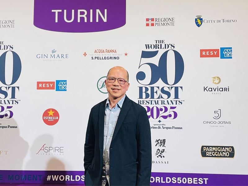 Executive Chef Tam Kwok Fung of Chef Tam's Seasons at  The World's 50 Best Restaurants 2025 awards ceremony