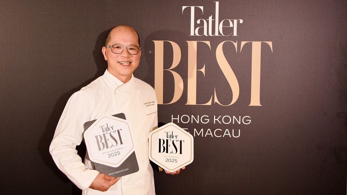 Chef Tam Kwok Fung of Chef Tam s Seasons is awarded Best in Class Macau Restaurants Best Innovation