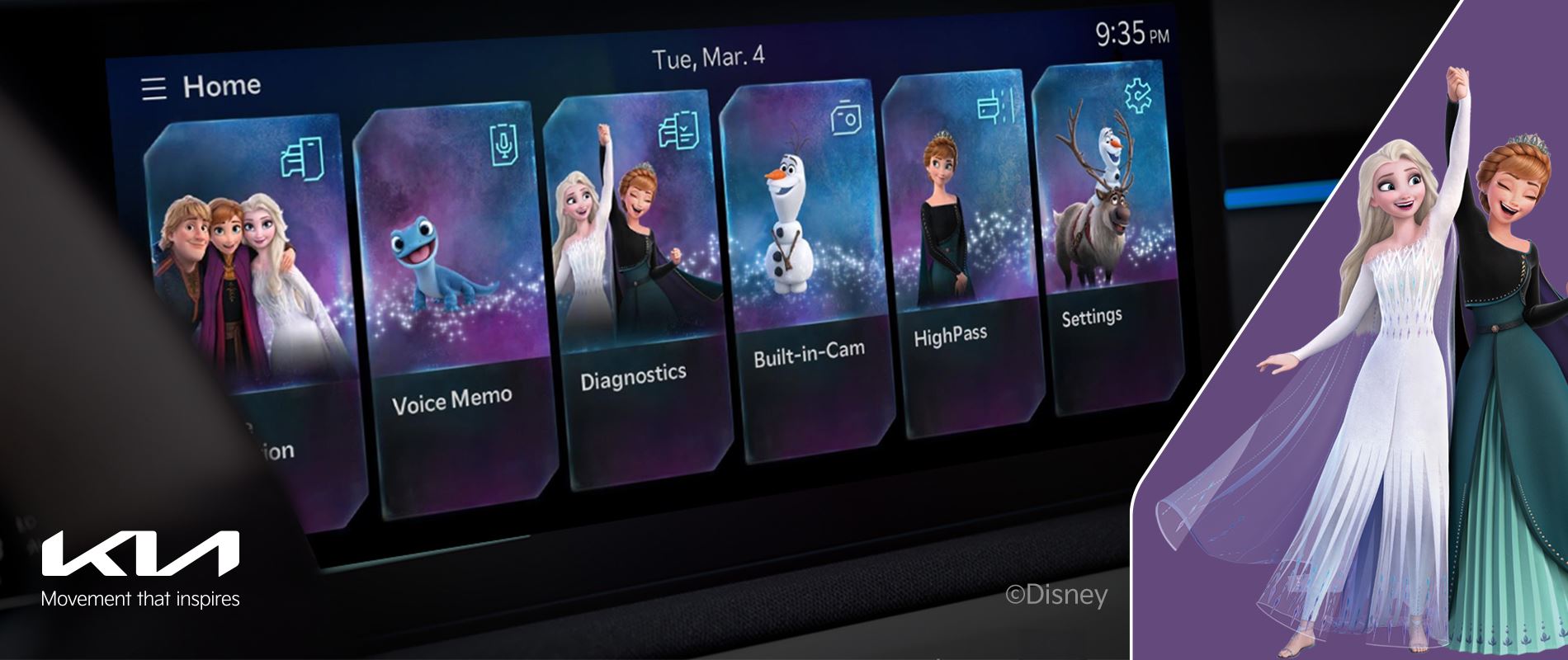 Kia Unveils Disney Marvel Pixar Star Wars and National Geographic Display Themes