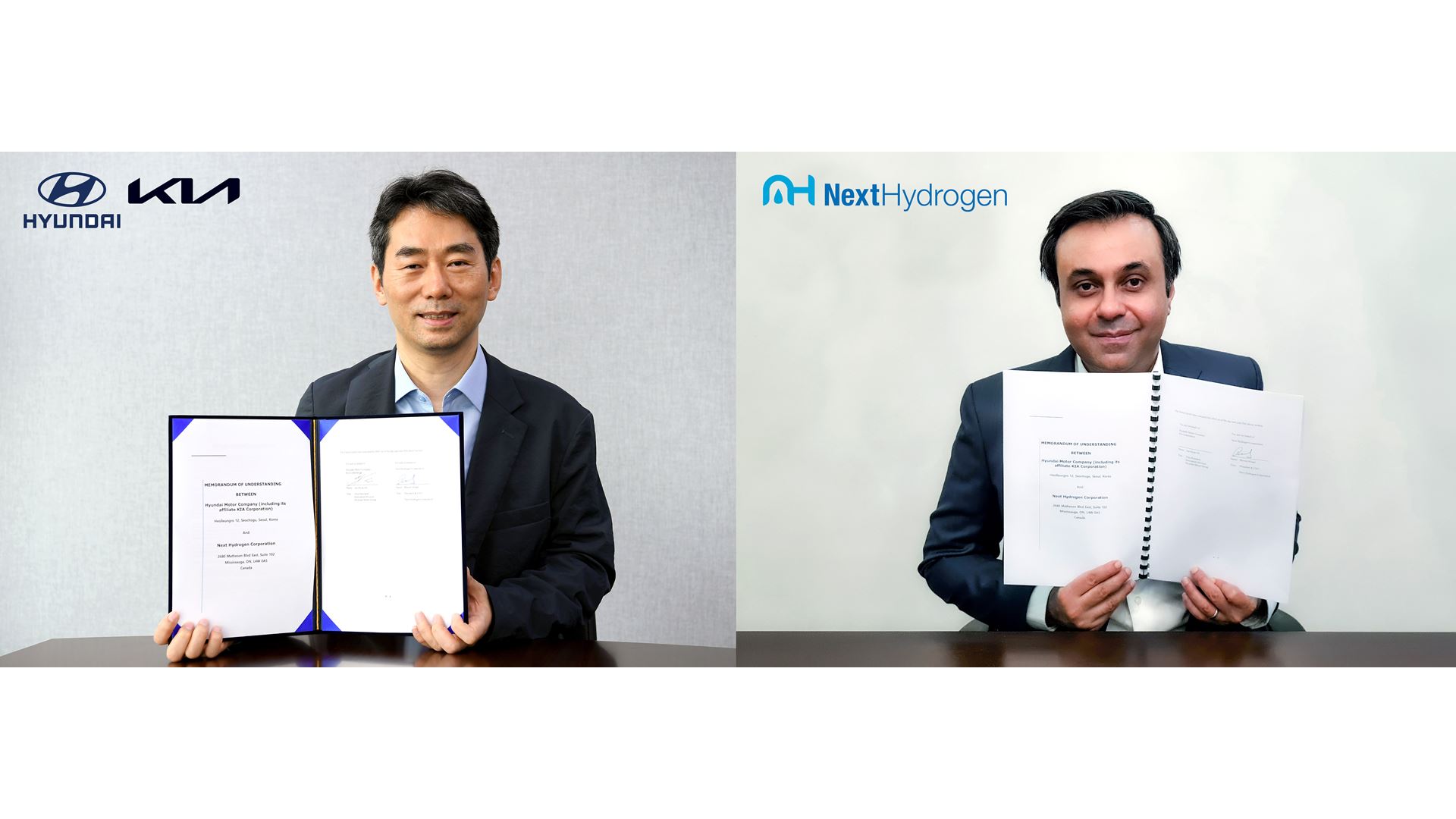 (from left) Jae-Hyuk Oh, Vice President and Head of Energy Business Development Group at Hyundai Motor Group / Raveel...