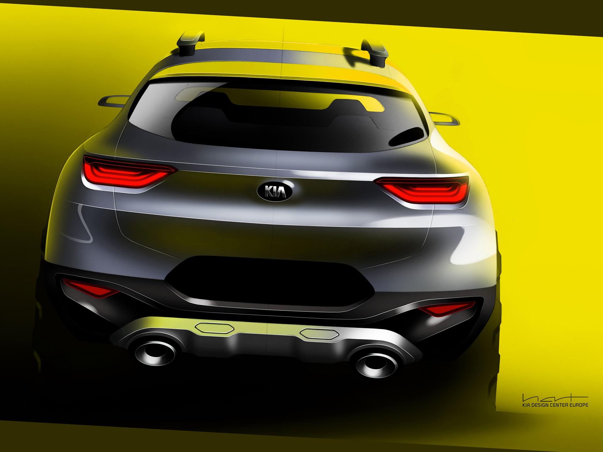 Kia Stonic Press Render Sketch