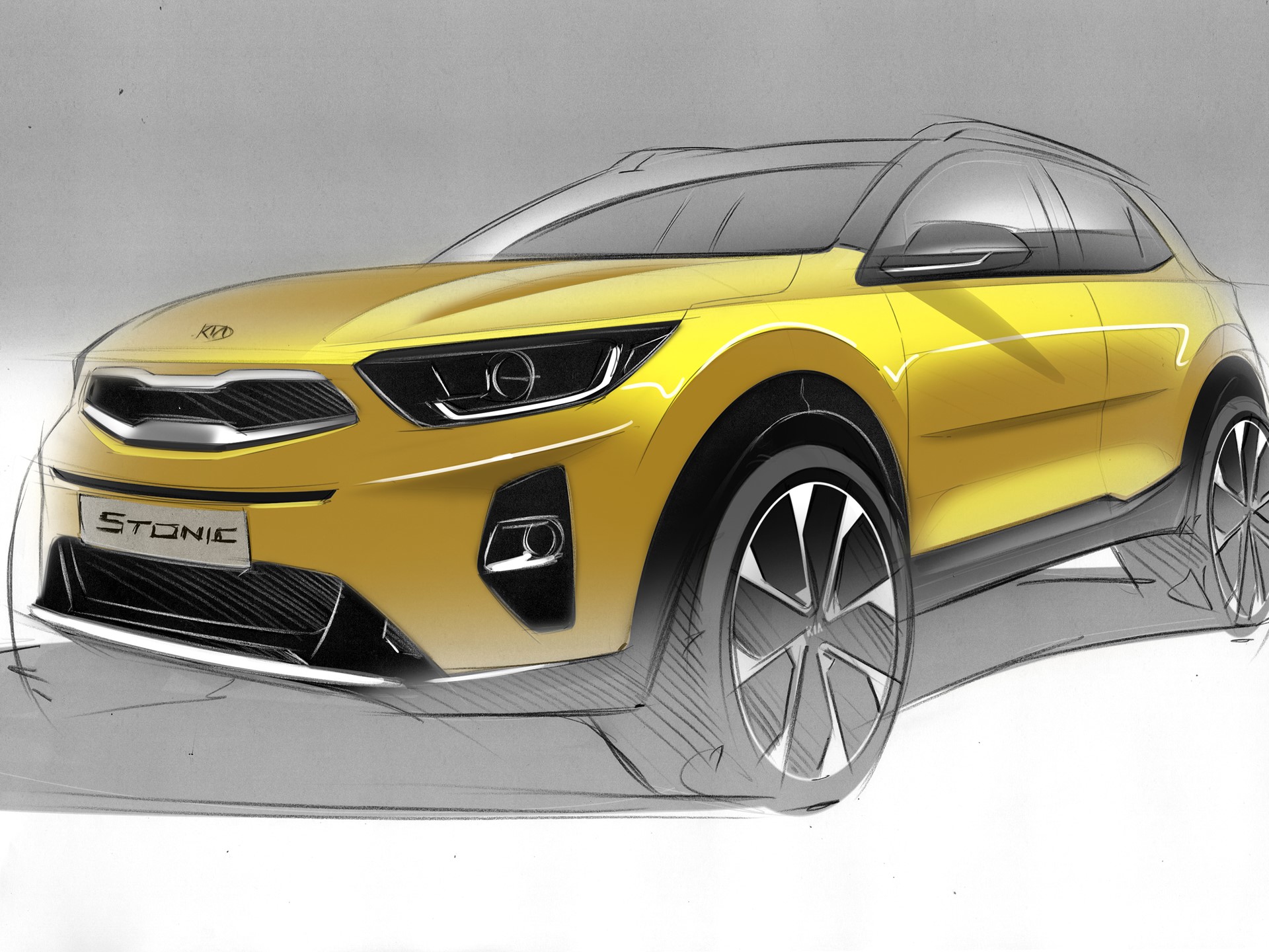 Kia Stonic Artistic Design Sketch