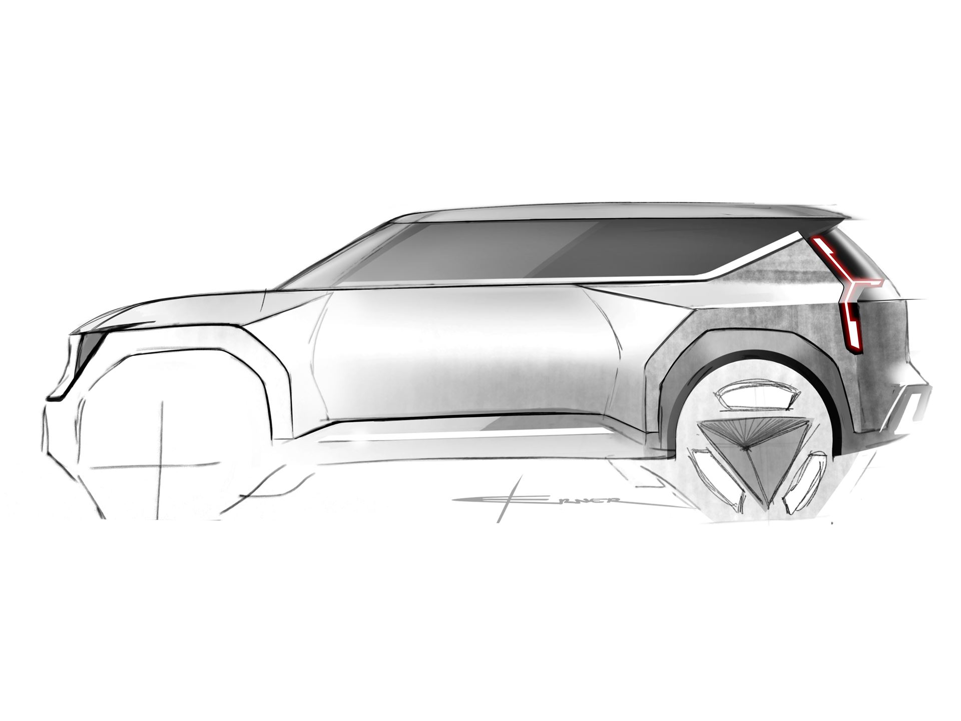 EV9 Exterior Sketches