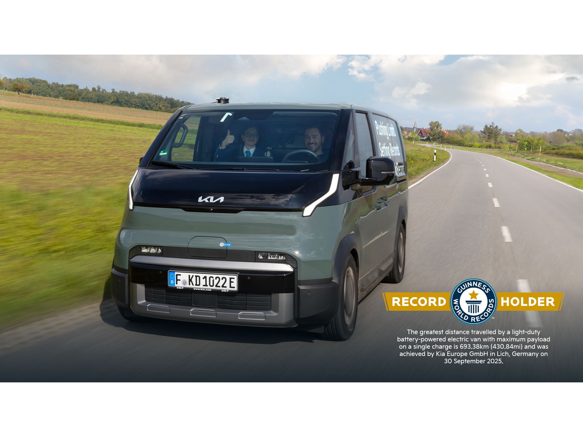 Kia PV5 Cargo sets a GUINNESS WORLD RECORDS title