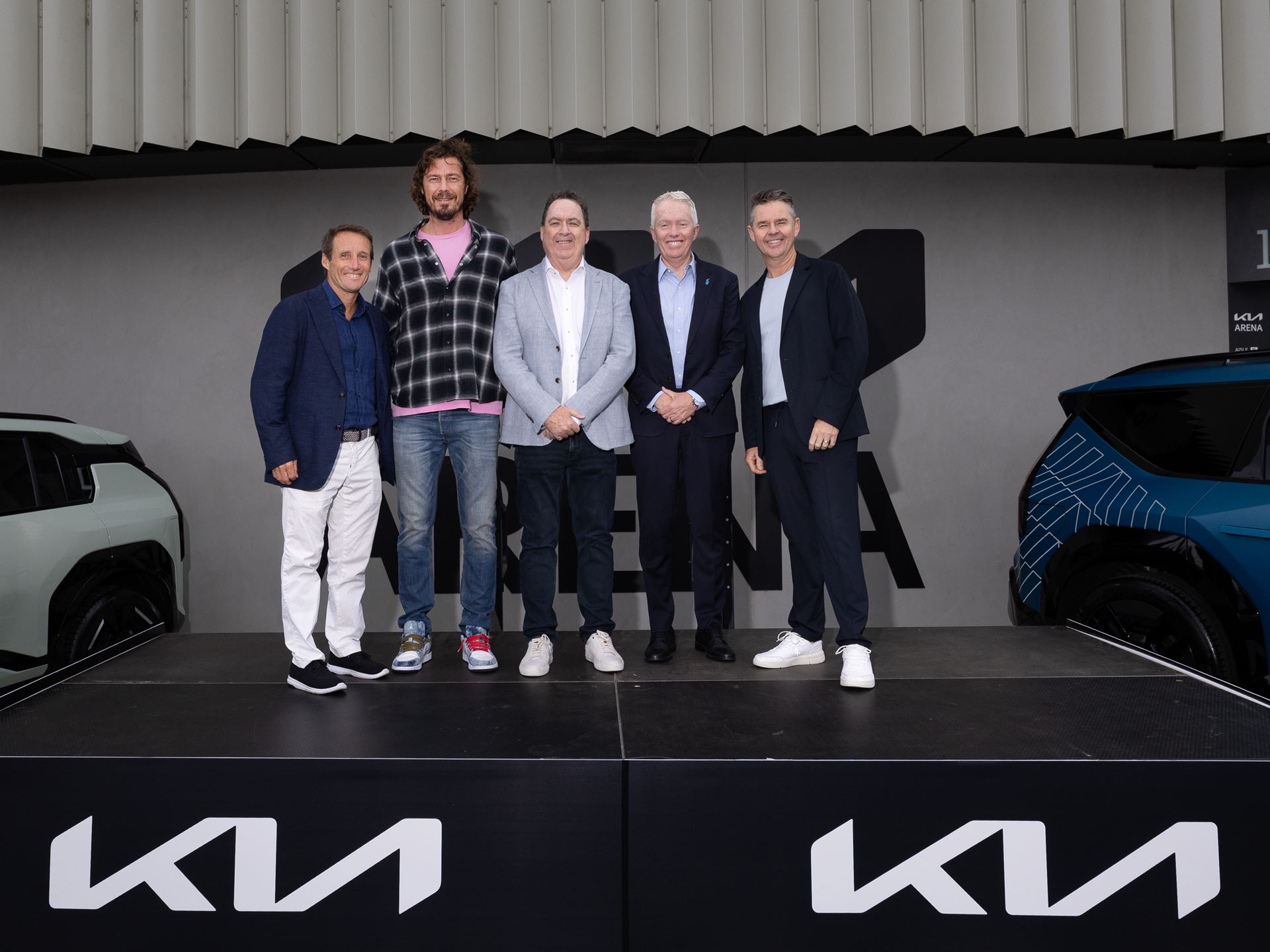 At the Kia Arena in Melbourne Park during the official player tournament vehicles handover ceremony for the Australian
