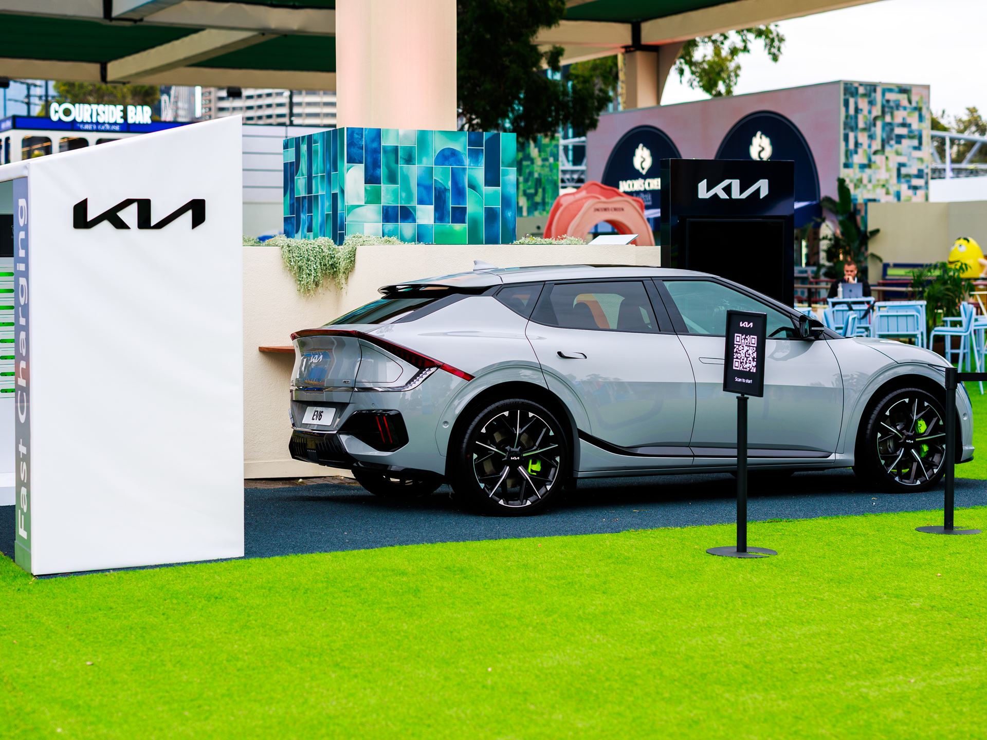 EV6 on display at the Kia booth in Melbourne Park