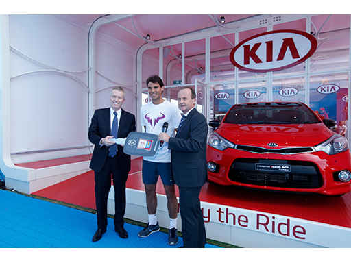 Craig Tiley CEO Tennis Australia_Rafael Nadal_Tony Barlow COO Kia Motors Australia Craig Tiley CEO Tennis Australia_Rafael Nadal_Tony Barlow COO Kia Motors Australia