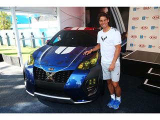 Rafael Nadal unveils Kia's newest X-Car at Australian Open 2016