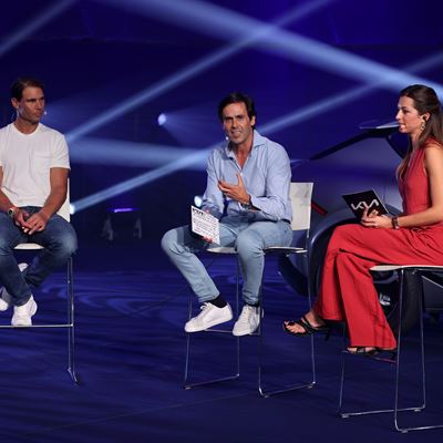 Rafael Nadal and Kia SVP Artur Martins (center)