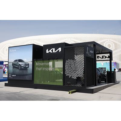 Kia brand booth at Brand Activation Areas in the stadiums