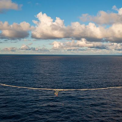 Kia X The Ocean Cleanup record catch, Victoria (CA) Drone view