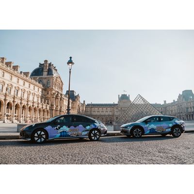 HMG Art Cars near Louvre Museum, Paris