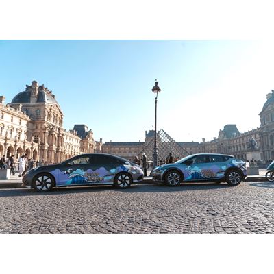 HMG Art Cars near Louvre Museum, Paris