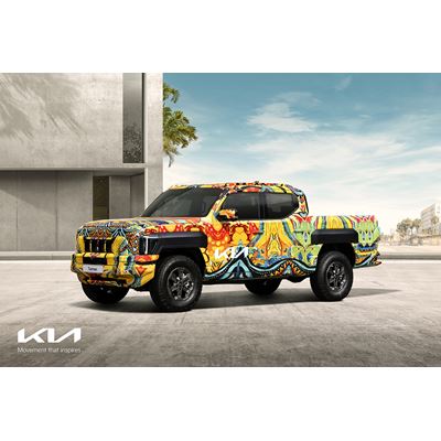 Kia unveils unique camouflage for its first-ever Tasman pickup truck
