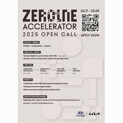 Hyundai Motor Group Welcomes Startups for 2025 ZER01NE Accelerator First Half Open Call