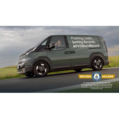 Kia PV5 Cargo sets a GUINNESS WORLD RECORDS™ title Kia PV5 Cargo sets a GUINNESS WORLD RECORDS™ title