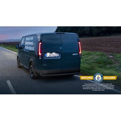 Kia PV5 Cargo sets a GUINNESS WORLD RECORDS™ title Kia PV5 Cargo sets a GUINNESS WORLD RECORDS™ title