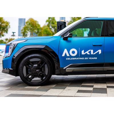 EV9, one of the official player tournament vehicles