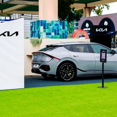 EV6 on display at the Kia booth in Melbourne Park