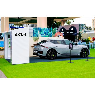 EV6 on display at the Kia booth in Melbourne Park