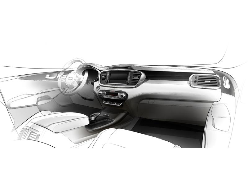 Third Generation Kia Sorento Interior Rendering Third Generation Kia Sorento Interior Rendering