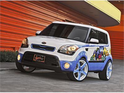 Kia Motors America Unveils Tricked-Out Optima Hybrid and Soul Inspired by Sports Ambassadors Blake Griffin & Michelle Wie at 2011 SEMA Show