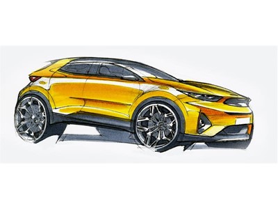 Kia Stonic Artistic Design Sketch