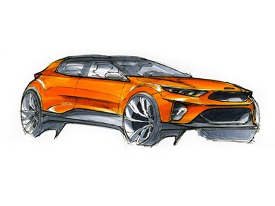 Kia Stonic Artistic Design Sketch